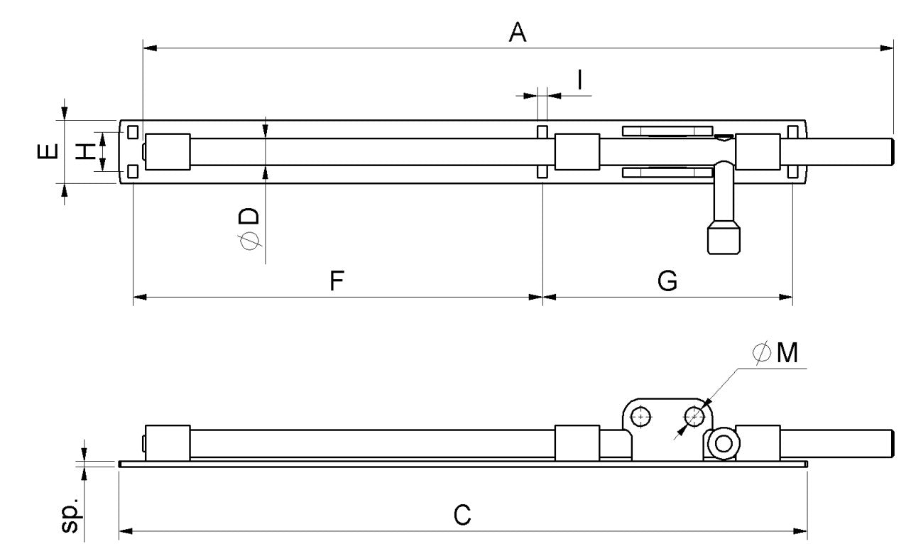 298 - Galvanized Padlock Bolt