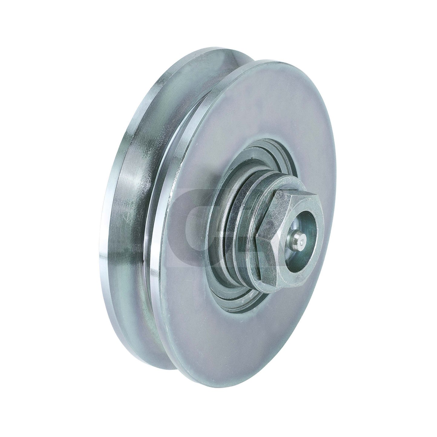 437 - V Grooved Double Bearing Wheel With Grease Cup