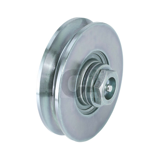 437 - V Grooved Double Bearing Wheel With Grease Cup