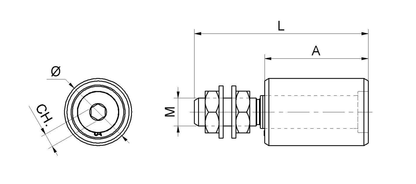 453S - Soft Nylon Guide Roller (Black)
