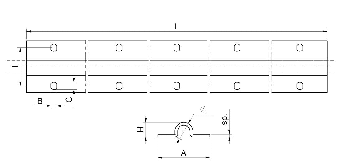 902.20X3 - O Profile Guide For Sliding Gates