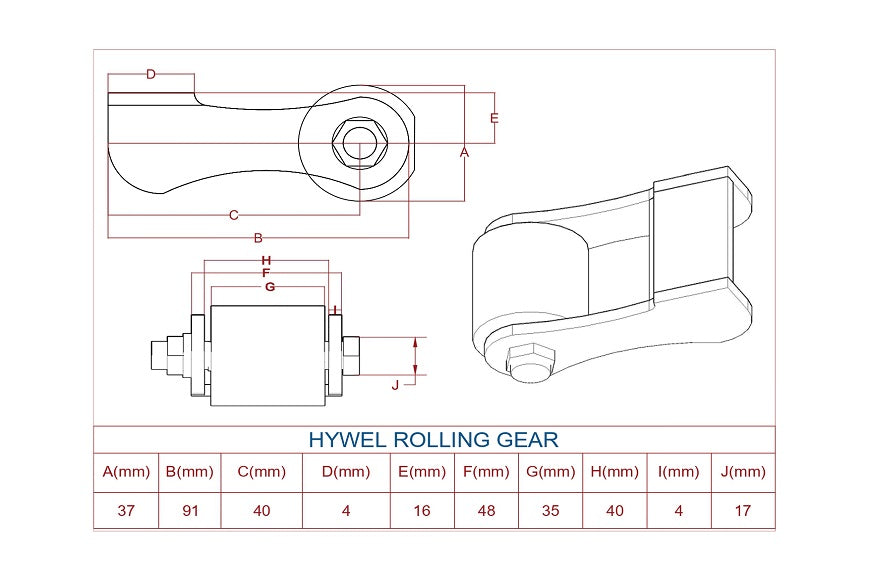 HF - Offset Gate Hinge With Bearing