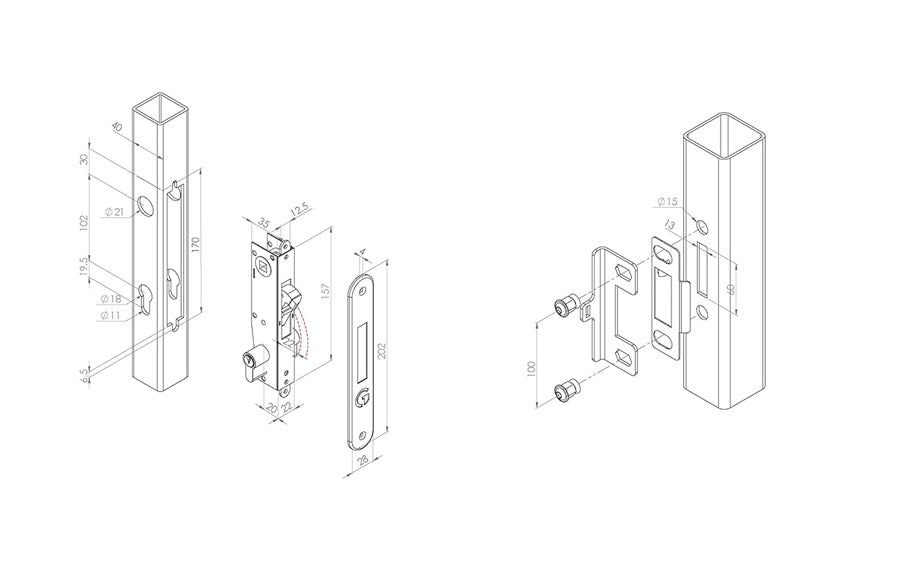 Gatemaster ML4 Mortice Hook Lock