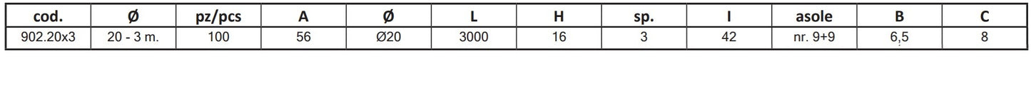 902.20X3 - O Profile Guide For Sliding Gates