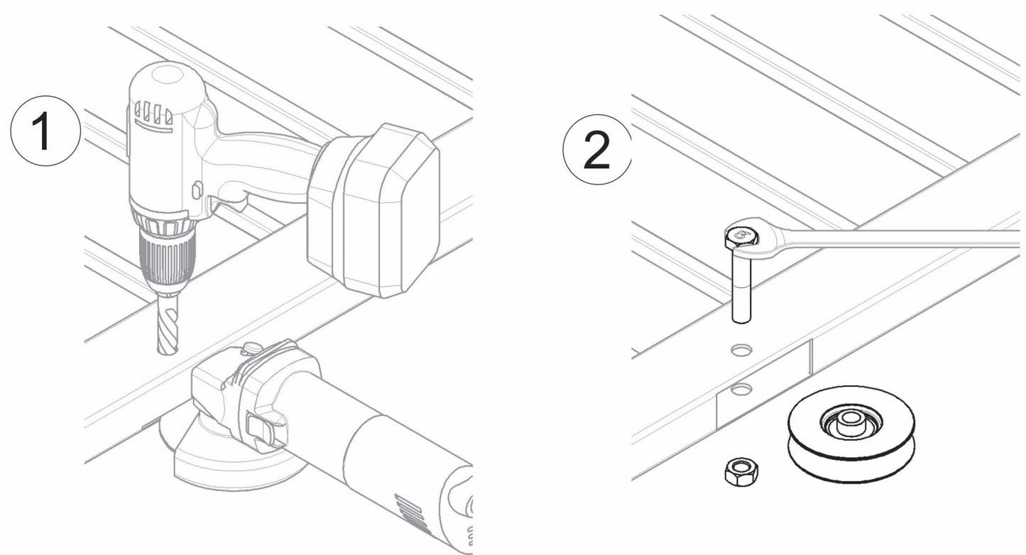 437 - V Grooved Double Bearing Wheel With Grease Cup