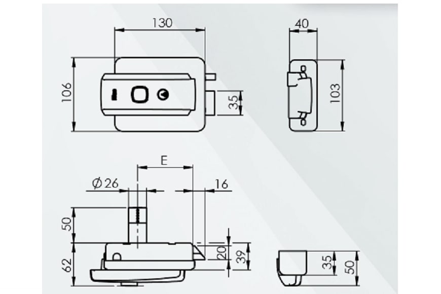 ISEO Series 5 Electric Rim Lock For Gates